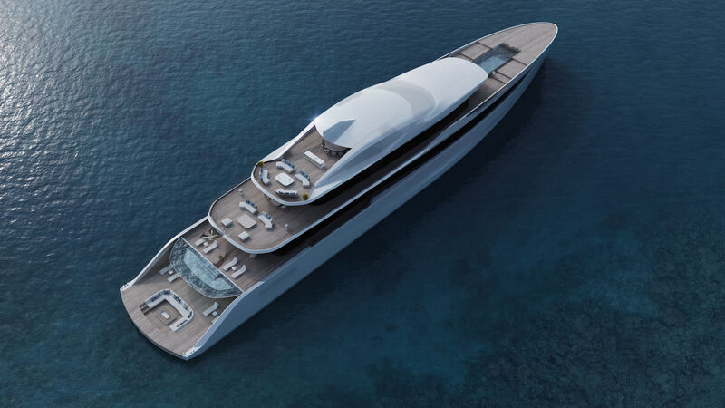 Exclusive first look at the 83m superyacht concept Dust by Jay