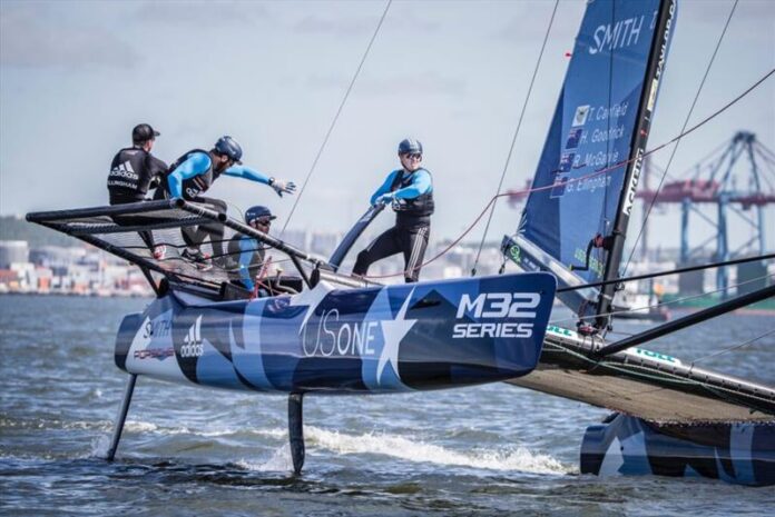 Hayden Goodrick was a member of the USOne team here competing in the 2016 M32 Series Gothenburg Day1 © Adstream AB