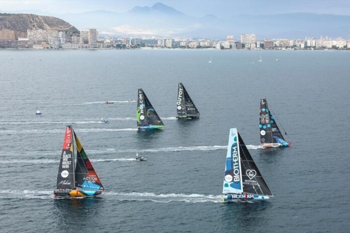 IMOCA fleet during the In-Port race in Alicante - The Ocean Race © Sailing Energy / The Ocean Race