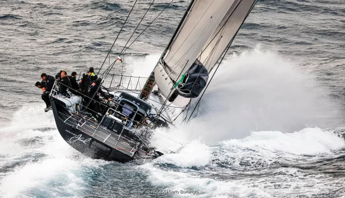 Black Jack 100 Claims Monohull Line Honours in the Rolex Fastnet Race © Rolex / Carlo Borlenghi