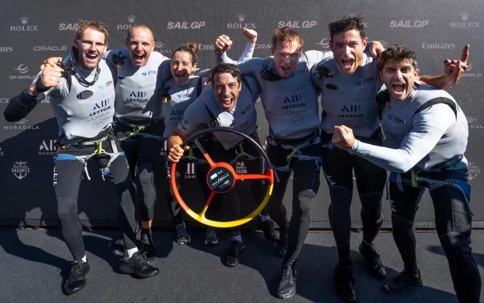 France SailGP Team helmed by Quentin Delapierre on Race Day 2 of the Germany Sail Grand Prix - photo © Andrew Baker for SailGP